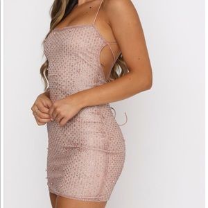 Rose Gold Bodycon Textured Dress